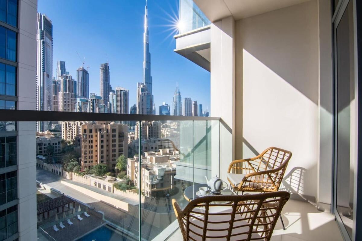 Silkhaus Design 1Bdr With Burj Khalifa View In New Tower Daire Dubai Dış mekan fotoğraf