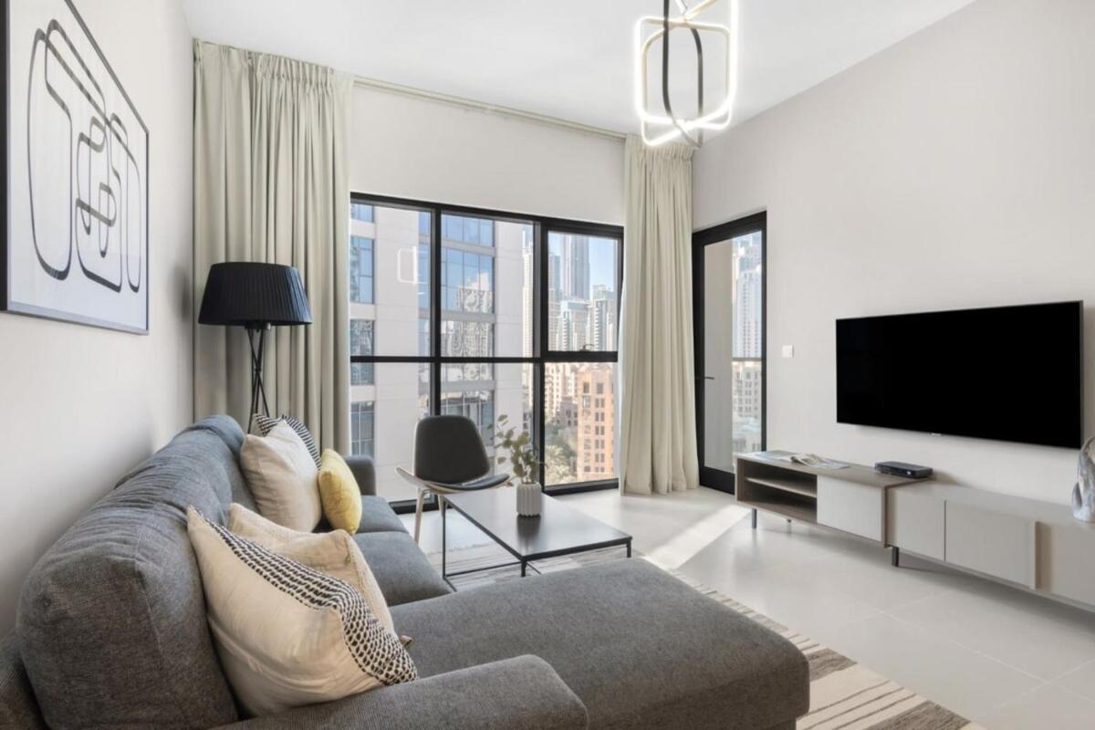 Silkhaus Design 1Bdr With Burj Khalifa View In New Tower Daire Dubai Dış mekan fotoğraf