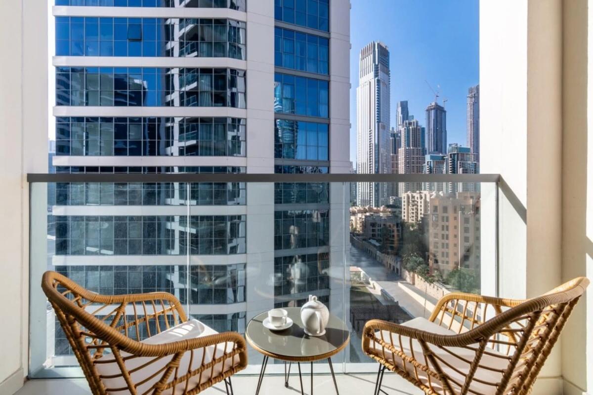 Silkhaus Design 1Bdr With Burj Khalifa View In New Tower Daire Dubai Dış mekan fotoğraf