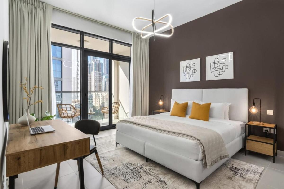 Silkhaus Design 1Bdr With Burj Khalifa View In New Tower Daire Dubai Dış mekan fotoğraf